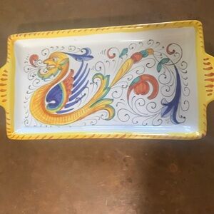 Deruta ceramic tray made in Italy